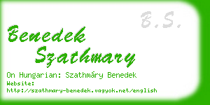 benedek szathmary business card