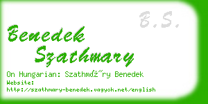 benedek szathmary business card